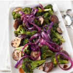 Broccoli, Shiitake and Red Onion Roast