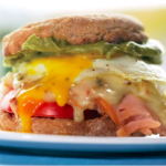 Sunrise Sandwich With Turkey, Cheddar, and Guacamole Recipe Sunrise Sandwich With Turkey, Cheddar, and Guacamole Recipe